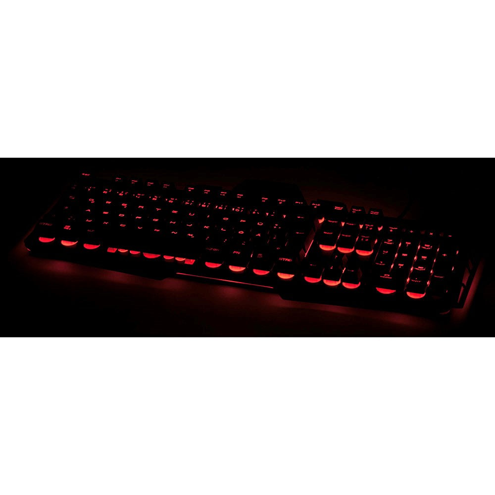 uRage Cyberboard Gaming Keyboard m. RGB Belysning - Nordisk Tastatur Layout - Sort