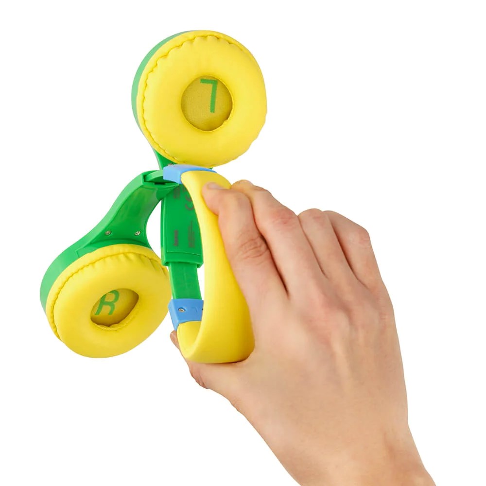 HAMA Trådbundna Hörlurar för Barn - Max. 85 dB - On-Ear - Grön / Gul