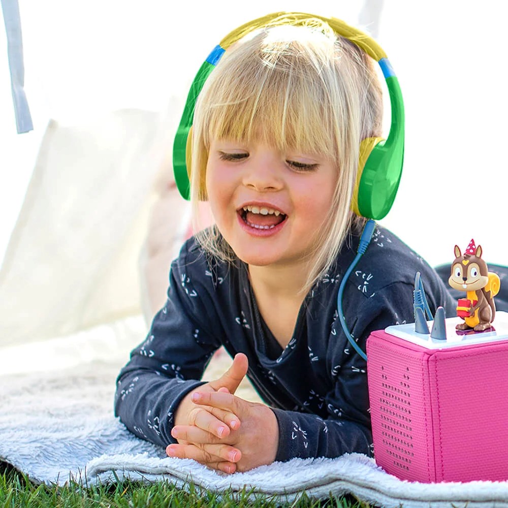 HAMA Trådbundna Hörlurar för Barn - Max. 85 dB - On-Ear - Grön / Gul