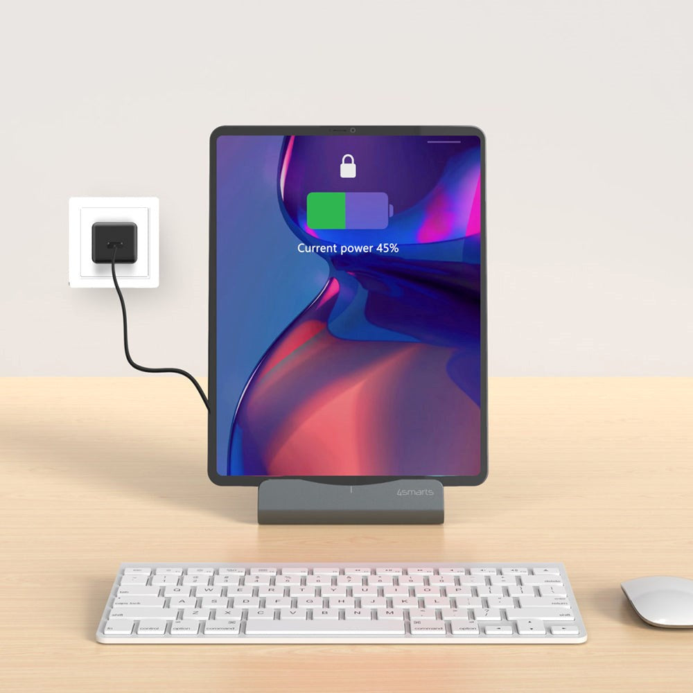4Smarts VoltDock USB-C Laddningsstation 60W för Surfplatta och Mobil - Grå
