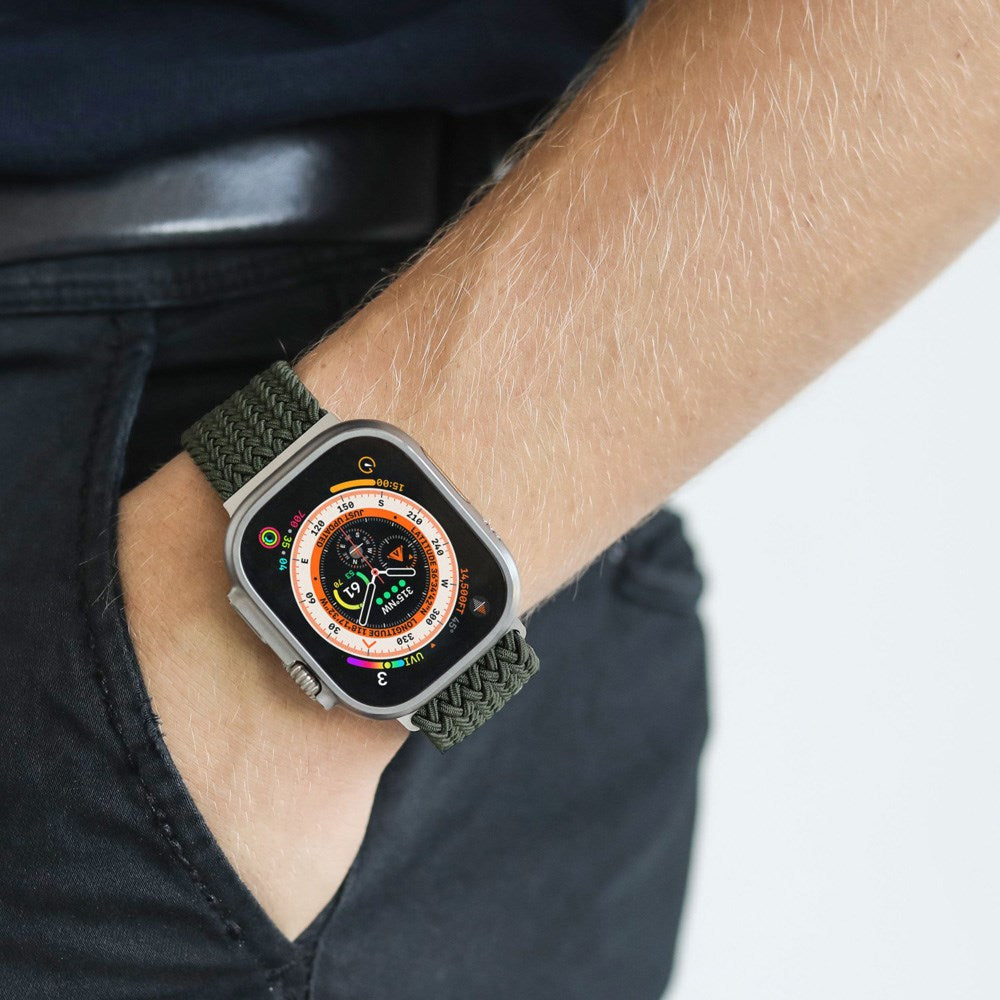 Vonmählen Apple Watch (38/40/SE/41/42mm) Woven Loop Nylonrem - Olive