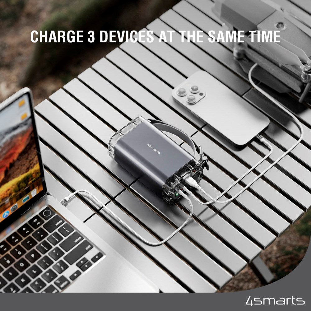 4smarts PowerBank Lucid Air - 26800 mAh - 65W - Grå