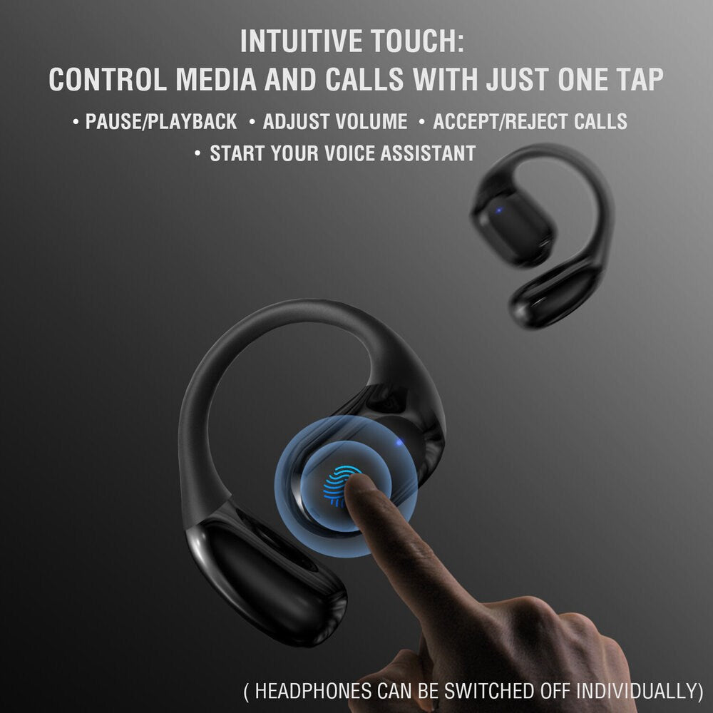 4smarts True Wireless SkyBuds Sport Hörlurar - Open-Ear - Svart