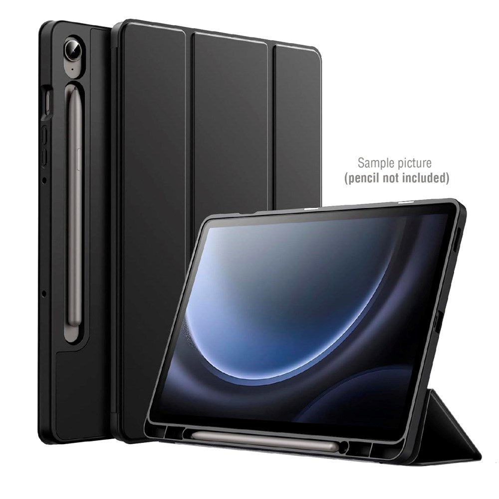 Samsung Galaxy Tab S10 Ultra / S9 Ultra 4smarts Basic Folio Case m. Penn Hållare - Svart