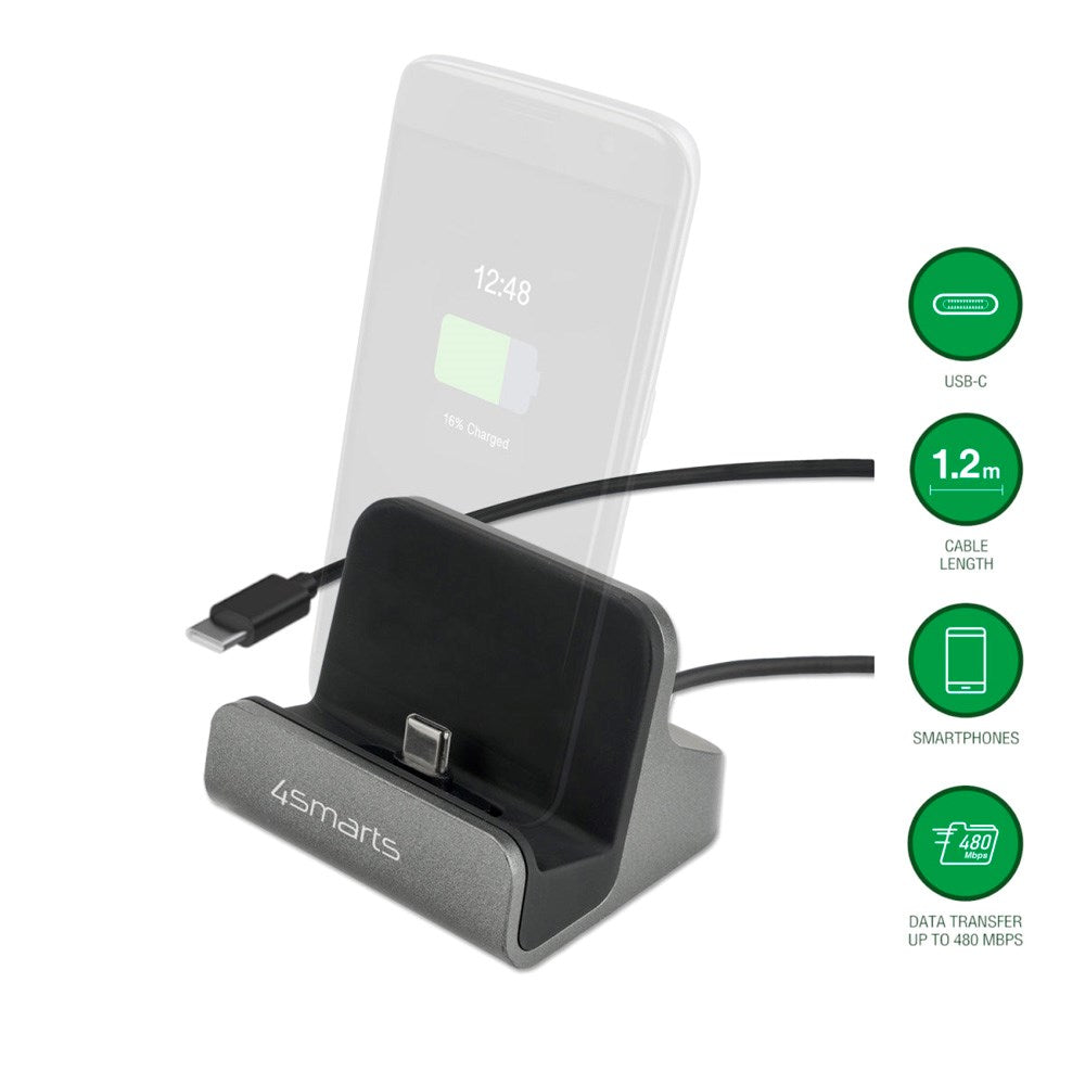 4smarts 60W Laddstation USB-C - Grå