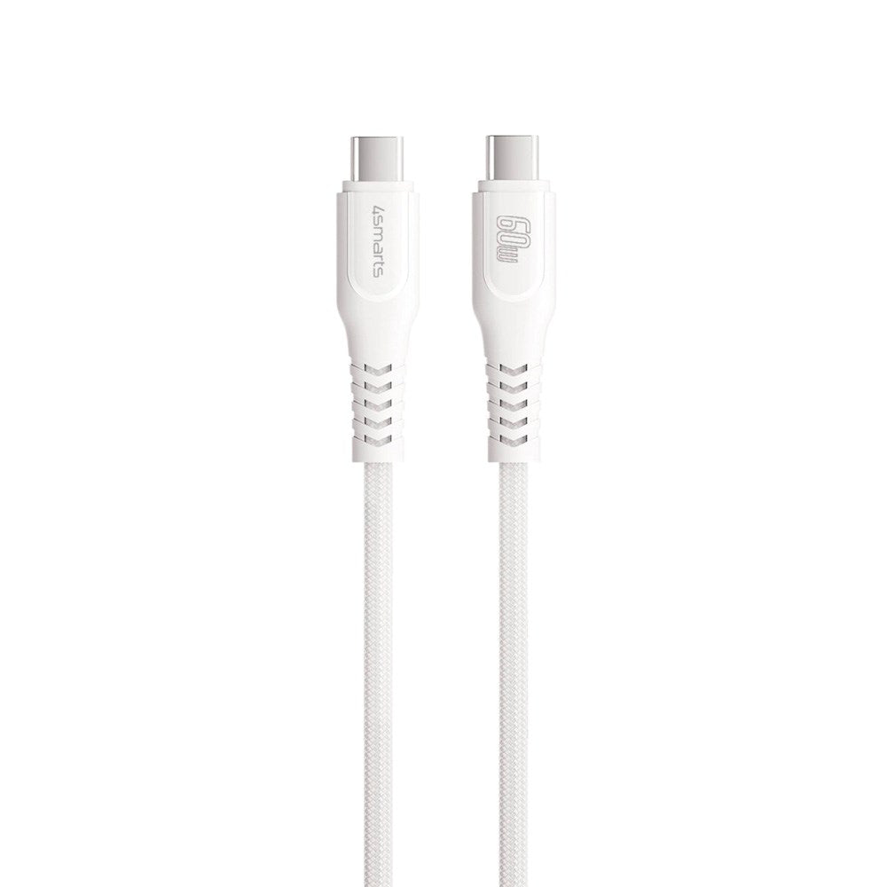 4smarts PremiumCord USB-C till USB-C Kabel 60W - 1.5 m - Vit