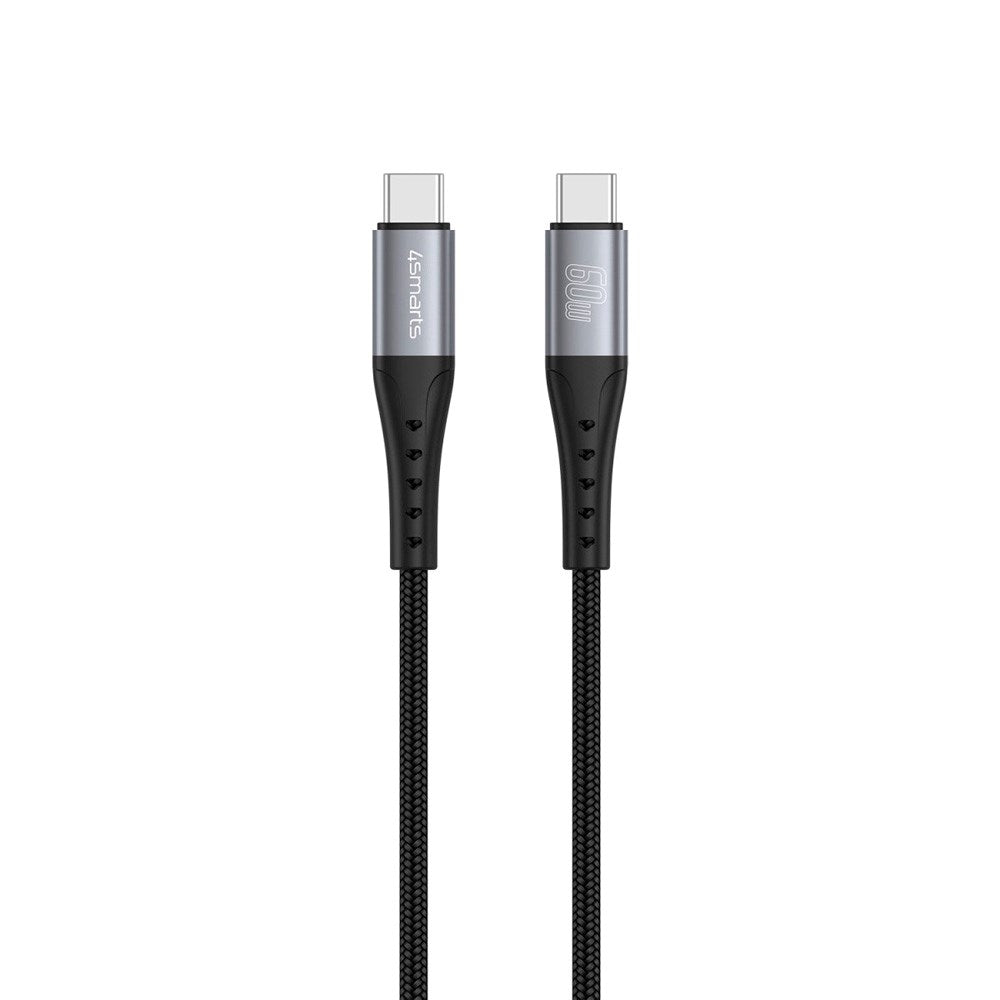 4smarts PrimeCord USB-C till USB-C Kabel 60W - 1.5 m - Svart
