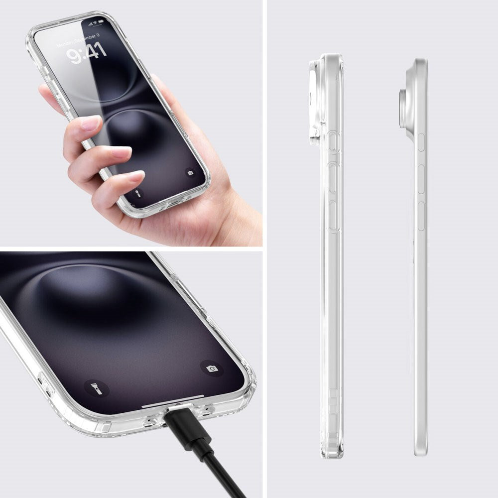 iPhone Air 4Smarts 360° Protection Set m. Skal & Skärmskyddsglas - MagSafe Kompatibel - Genomskinlig