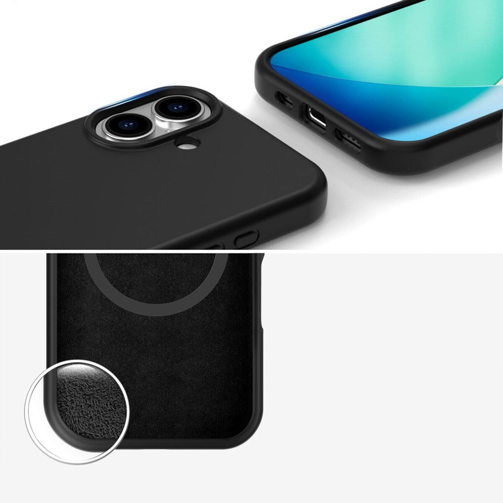 iPhone 17 4Smarts Silikon Skal - MagSafe Kompatibelt - Svart