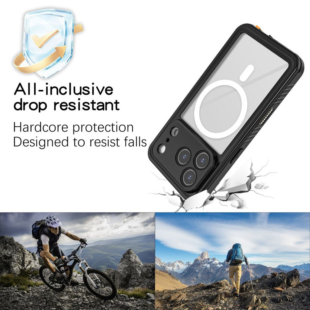 iPhone 17 Pro 4Smarts Vattentätt 360 Skal - MagSafe Kompatibelt - Genomskinlig / Svart