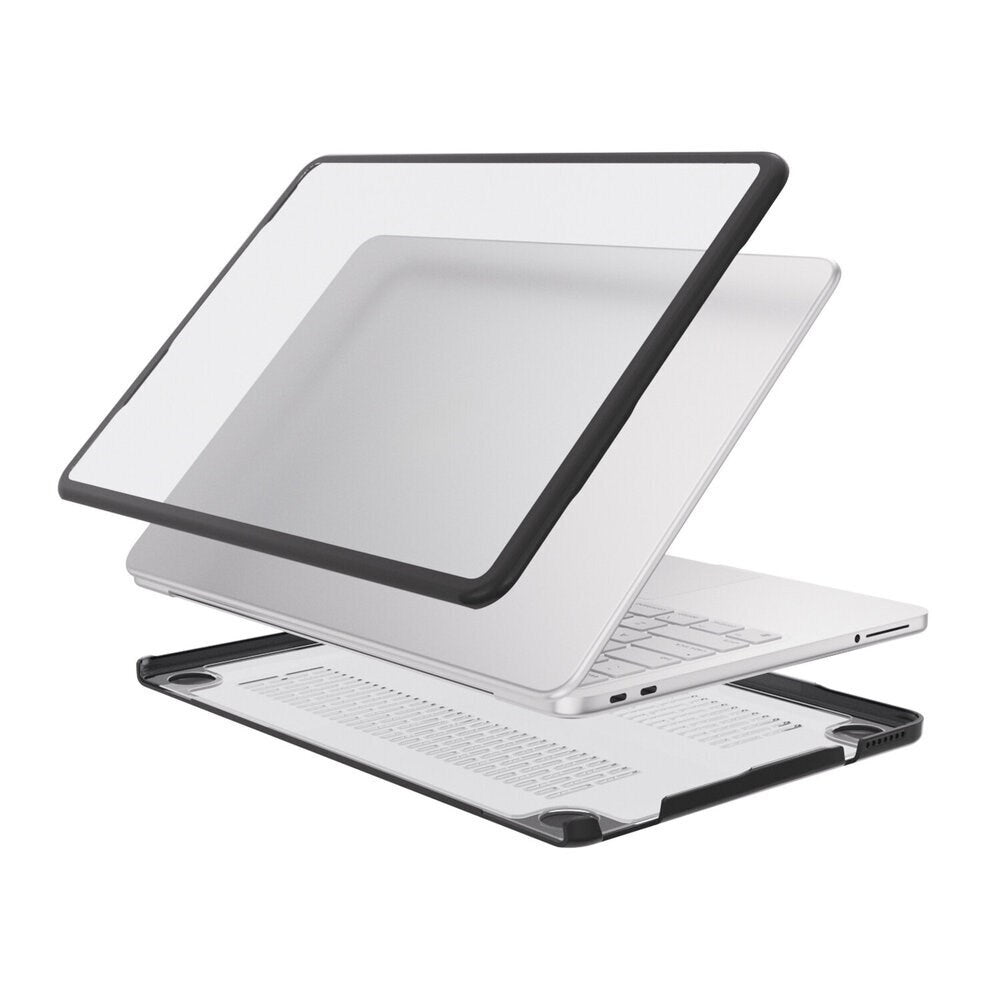 MacBook Neo 13 A18 Pro (2026) 4smarts Fodral med Stötdämpande Kanter - Genomskinlig / Svart