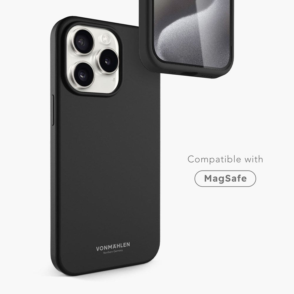 Vonmählen iPhone 15 Pro Max Eco Silikon Skal - MagSafe Kompatibelt - Svart