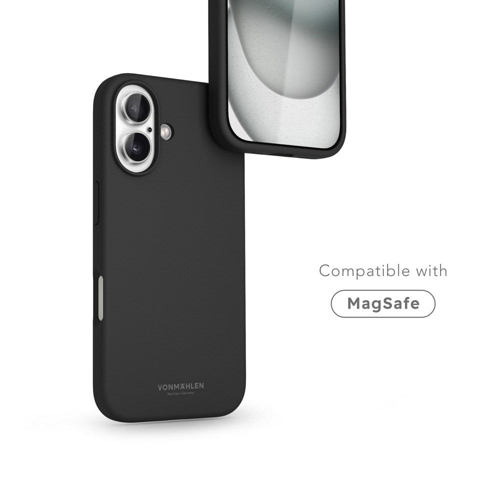 Vonmählen iPhone 16 Eco Silikon Skal - MagSafe Kompatibelt - Svart