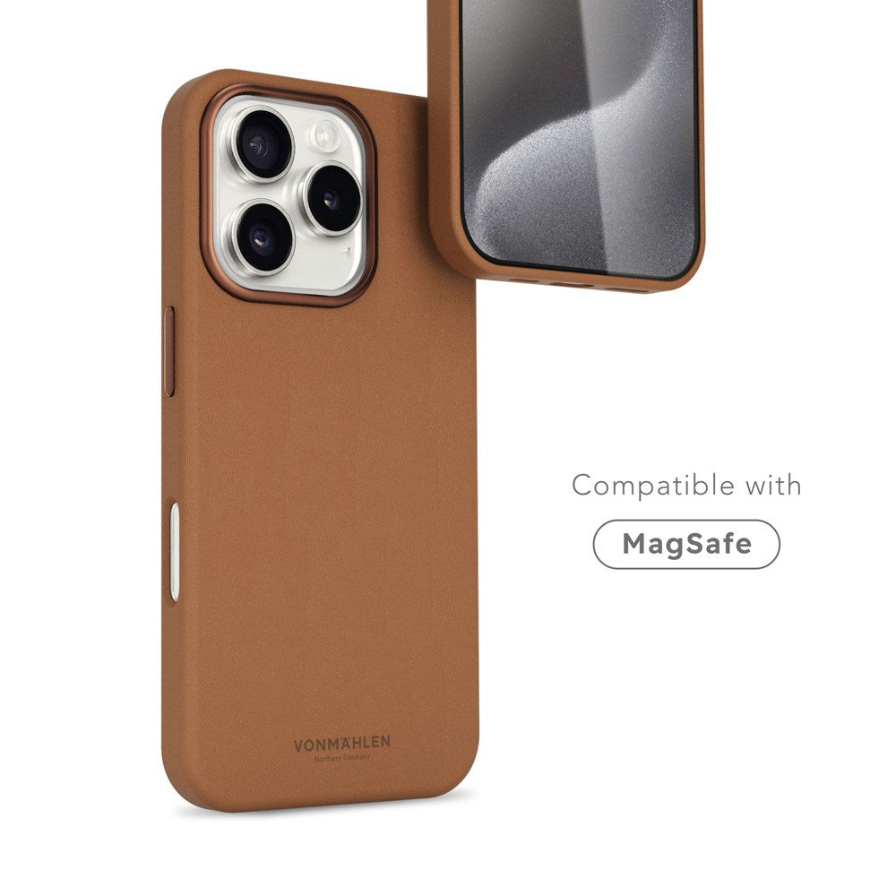 Vonmählen iPhone 16 Pro Max Like Leather Skal - MagSafe Kompatibel - Brown