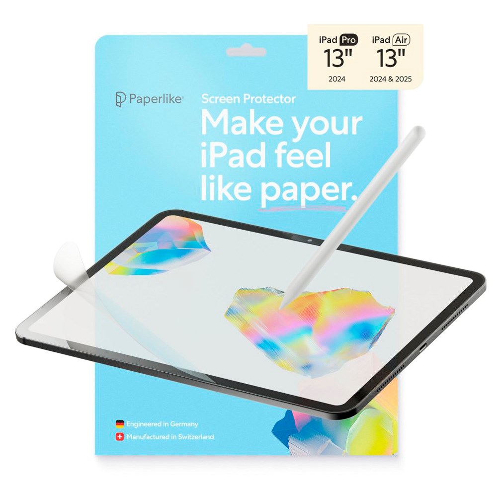 iPad Air 13" (2025 / 2024) / Pro 13" (2025 / 2024) Paperlike 3 Skärmskydd - 2 st - Genomskinlig