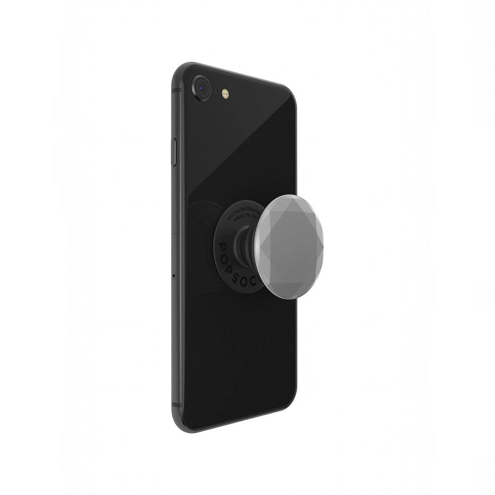 PopSockets PopGrip Avtagbart Grepp med Stativfunktion - Metallic Diamond Silver