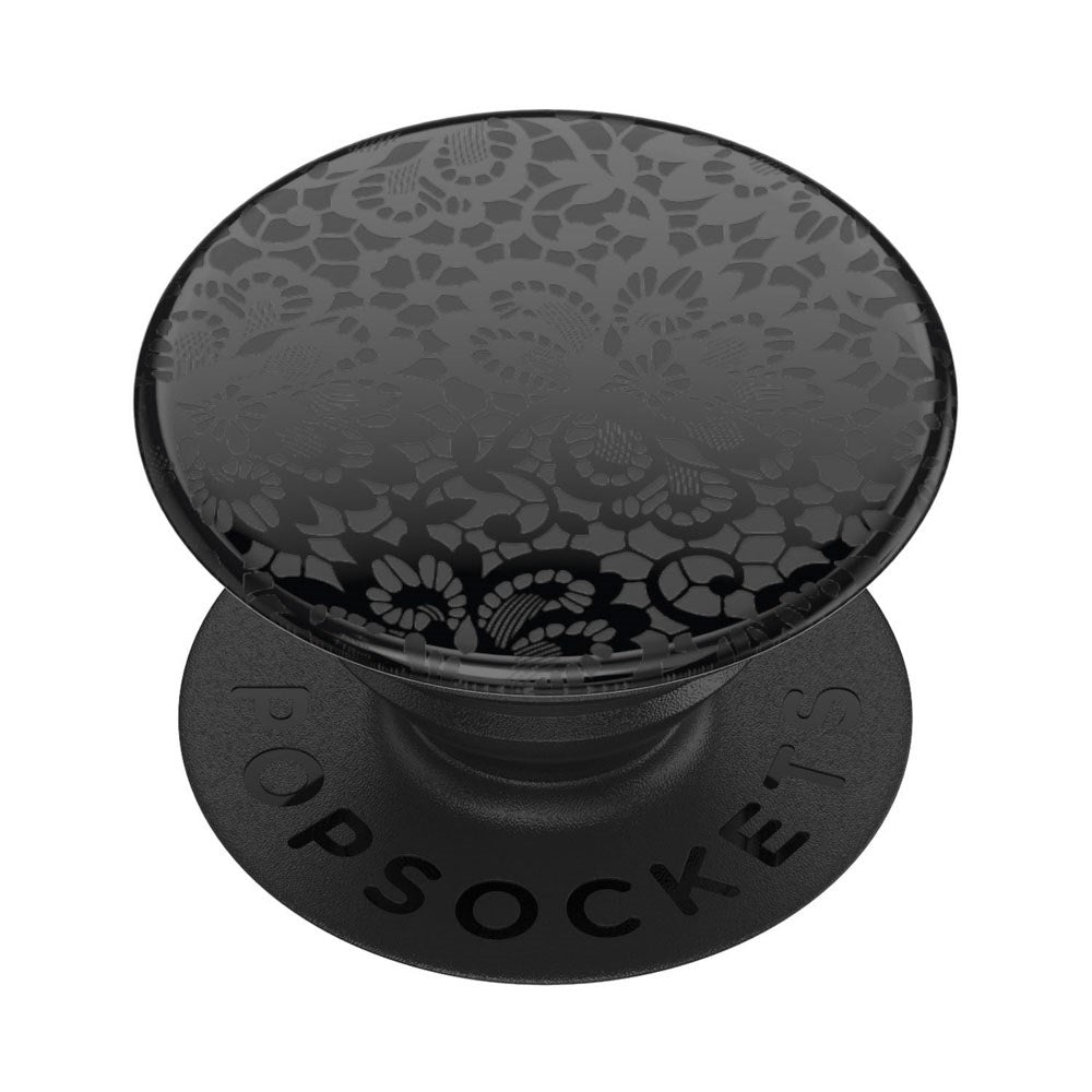 PopSockets PopGrip Avtagbart Grepp med Stativfunktion - Lace Noir