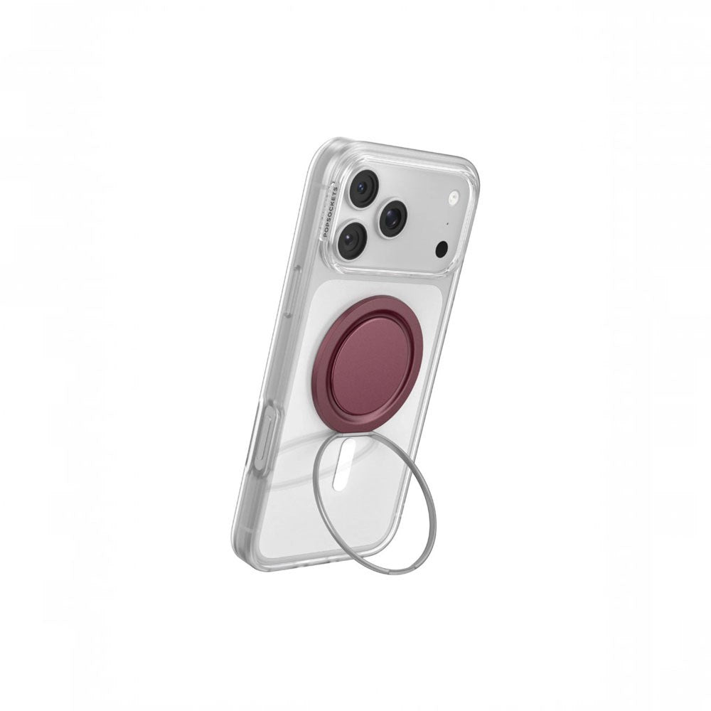 POPSOCKETS Low-Pro MagSafe med Stativfunktion - Burgundy