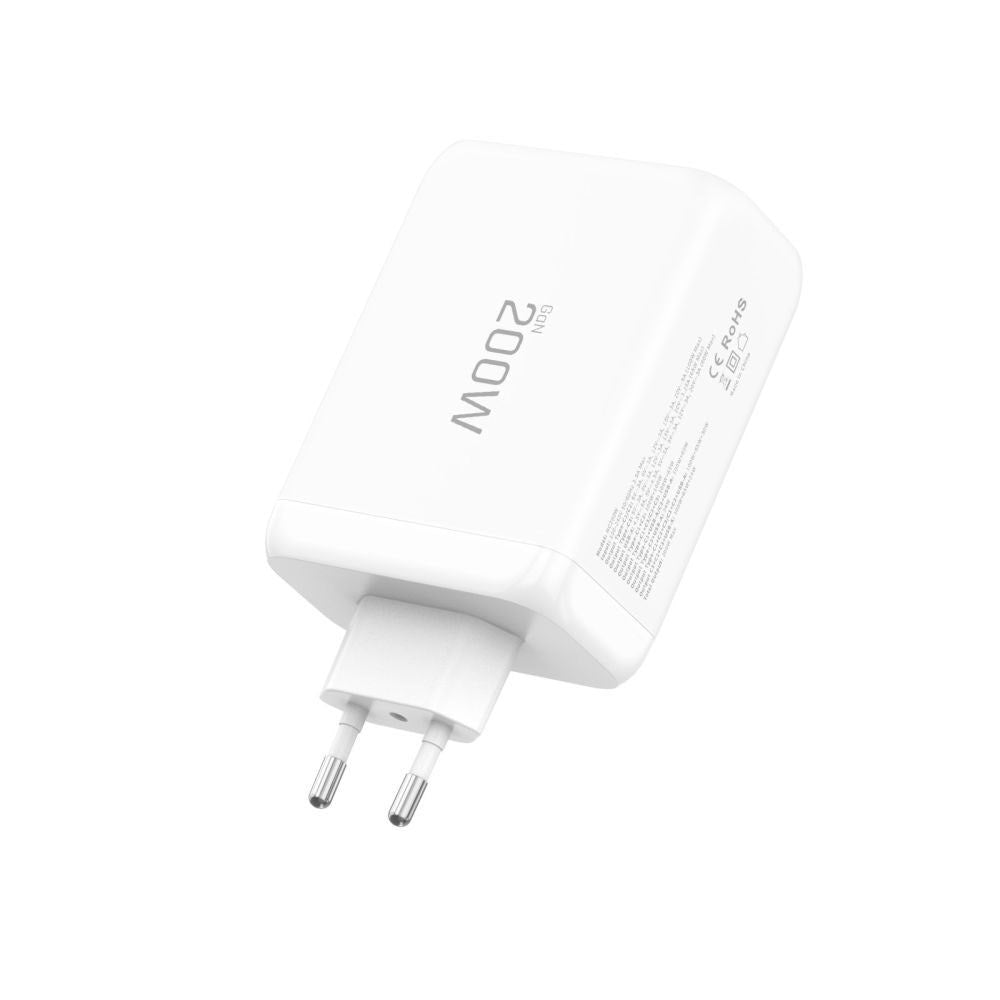 Tech-Protect 200W Väggladdare m. 3x USB-C & 1x USB-A - Vit