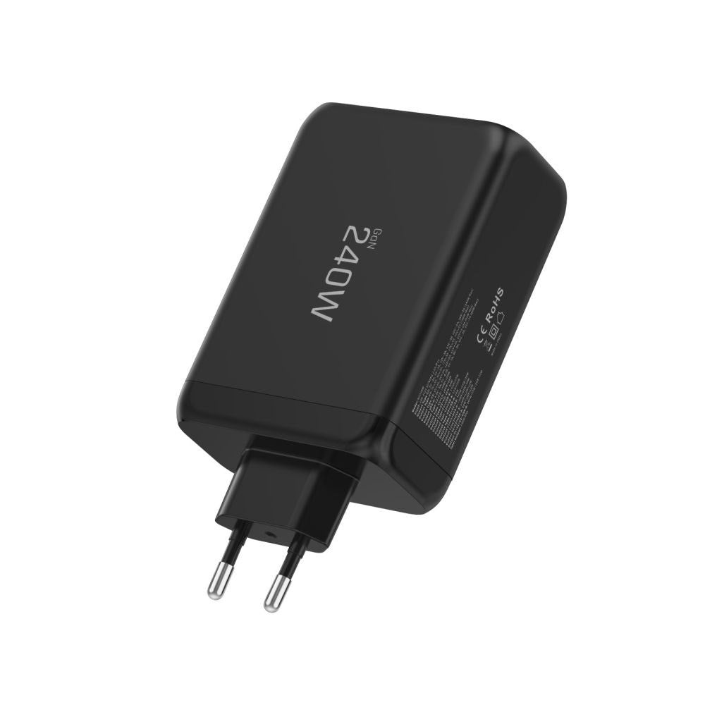 Tech-Protect 240W Väggladdare m. 3x USB-C & 1x USB-A - Svart