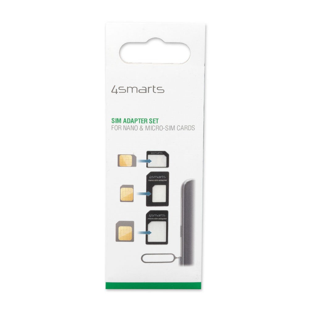 4smarts SIM Adapter Set - 3 st - Svart