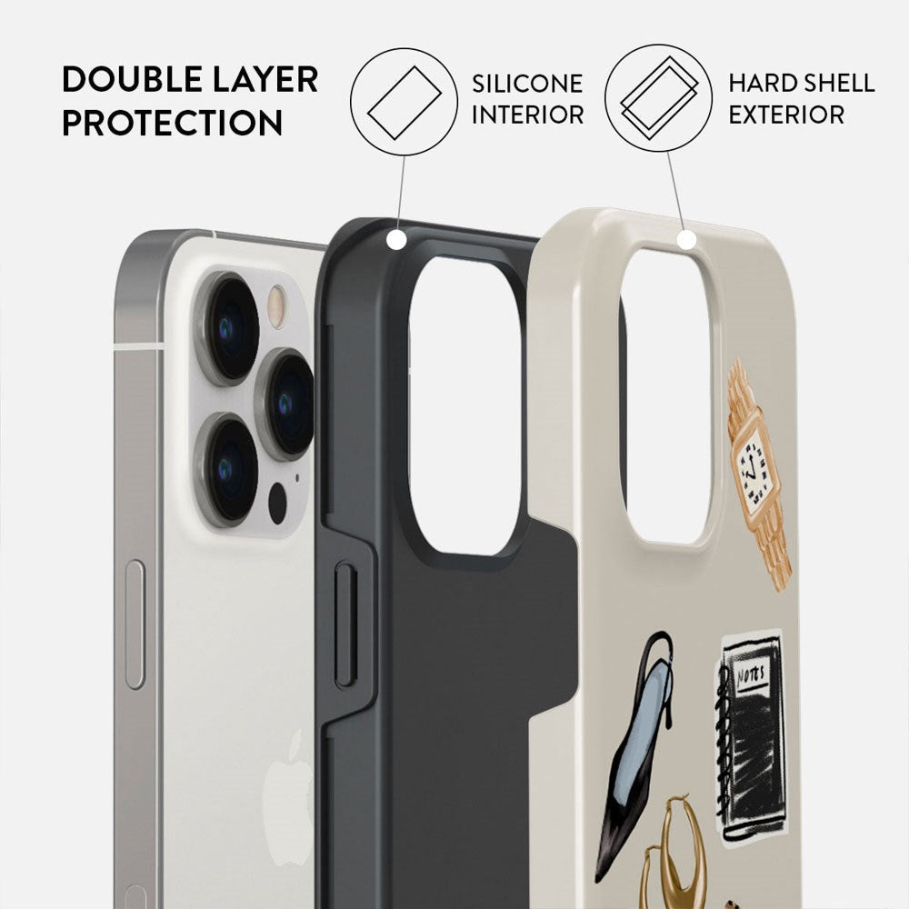 iPhone 14 Pro Burga Tough Fashion Skal - Boss Babe