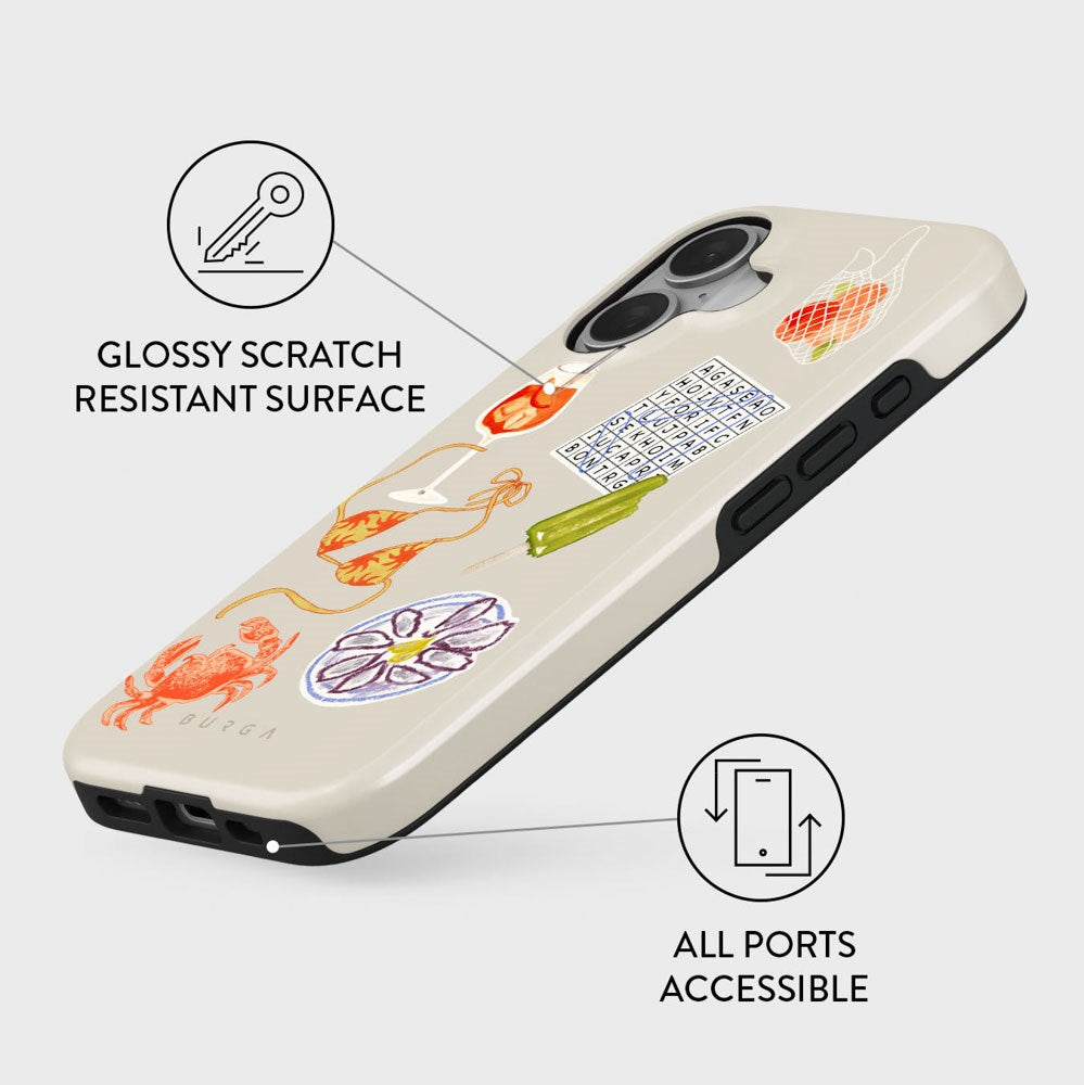 iPhone 16 Burga Tough Fashion Skal - Seaside Muse