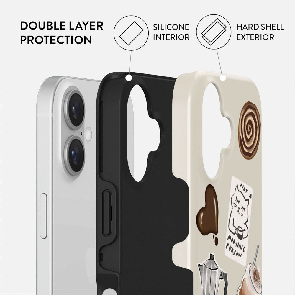 iPhone 16 Burga Tough Fashion Skal - Oat Milk Please