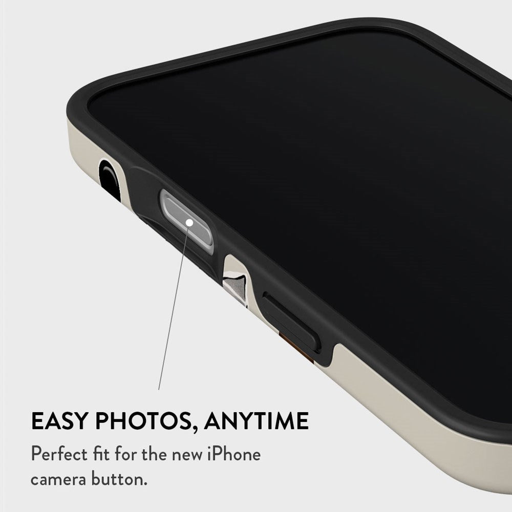 iPhone 16 Burga Tough Fashion Skal - Oat Milk Please