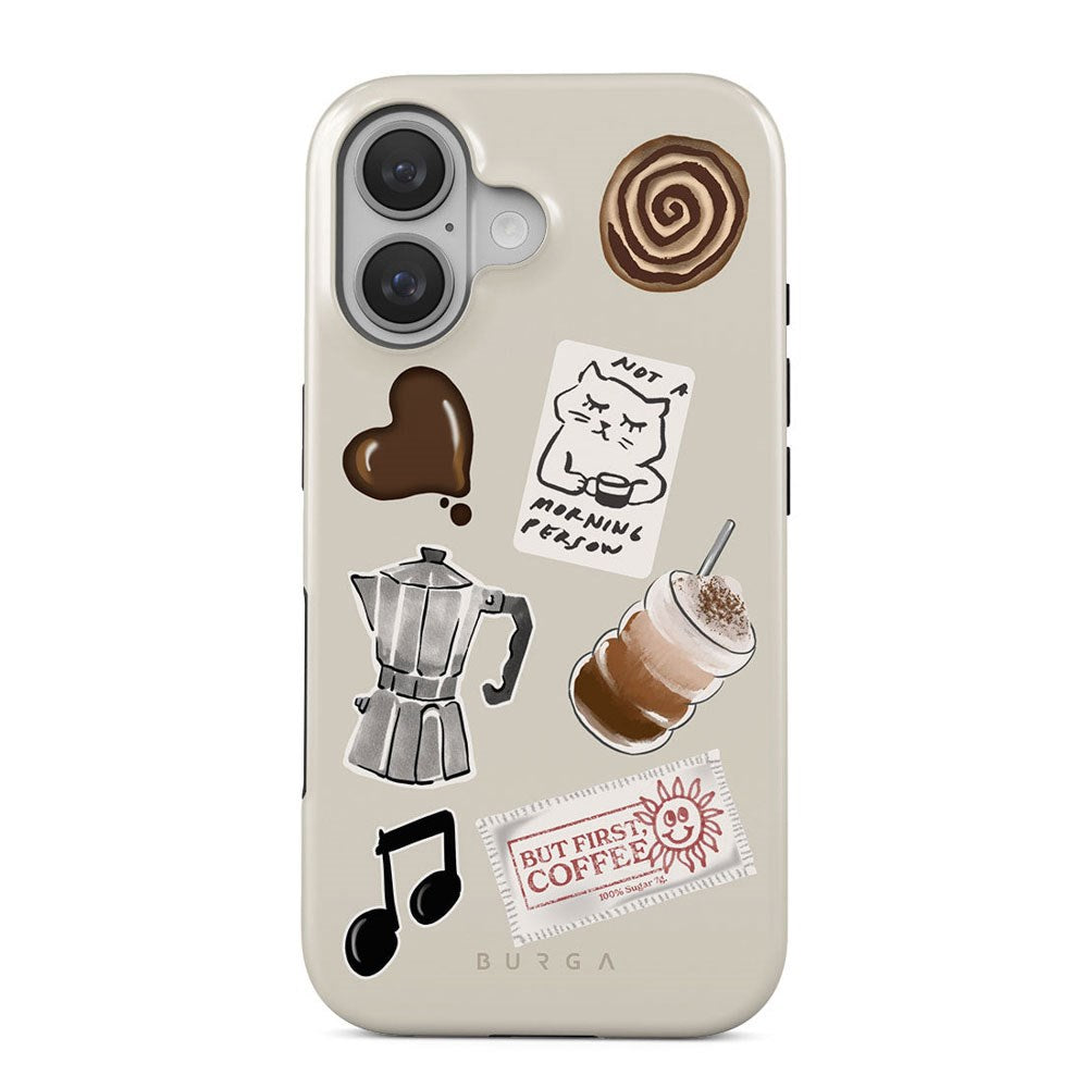 iPhone 16 Burga Tough Fashion Skal - Oat Milk Please