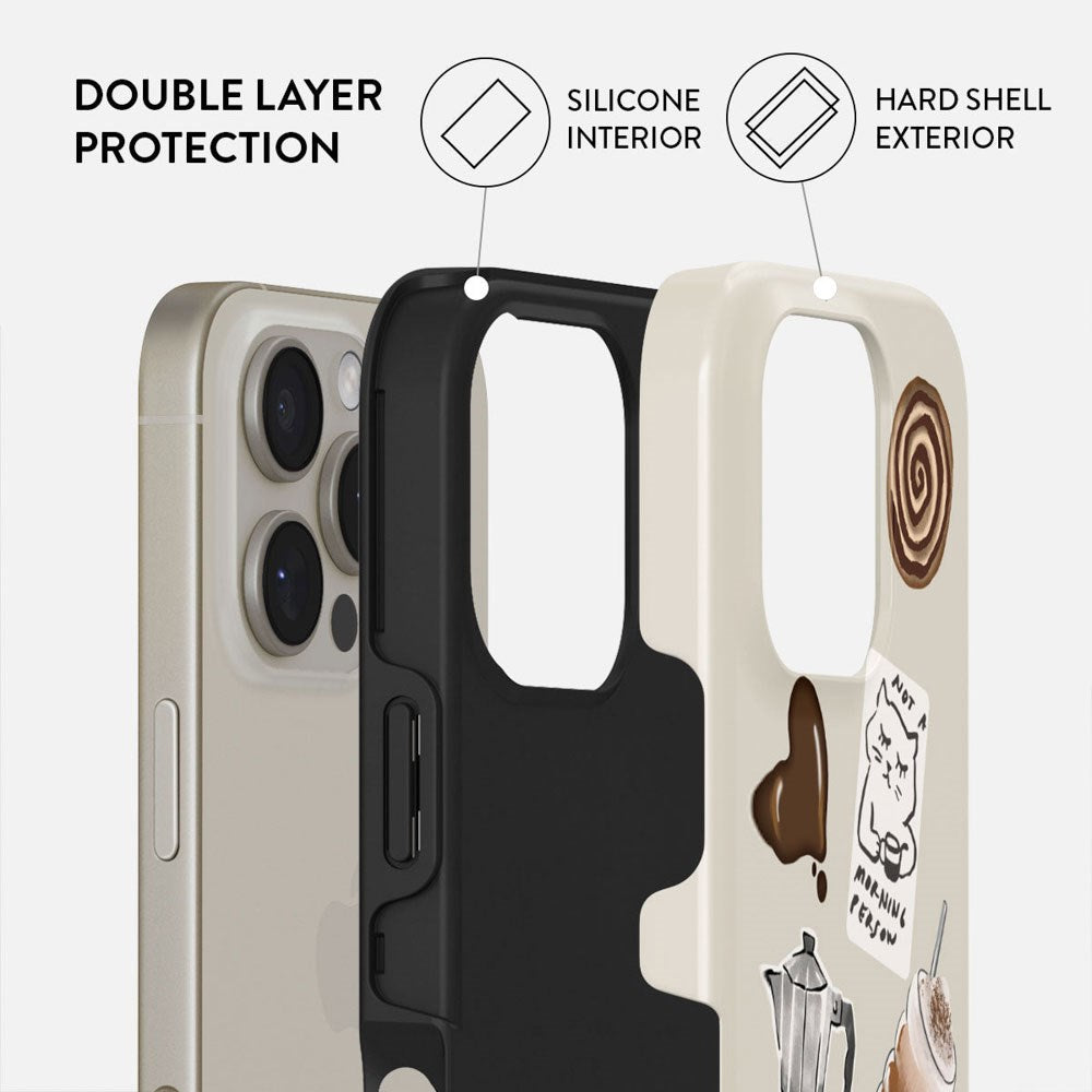 iPhone 16 Pro Burga Tough Fashion Skal - Oat Milk Please