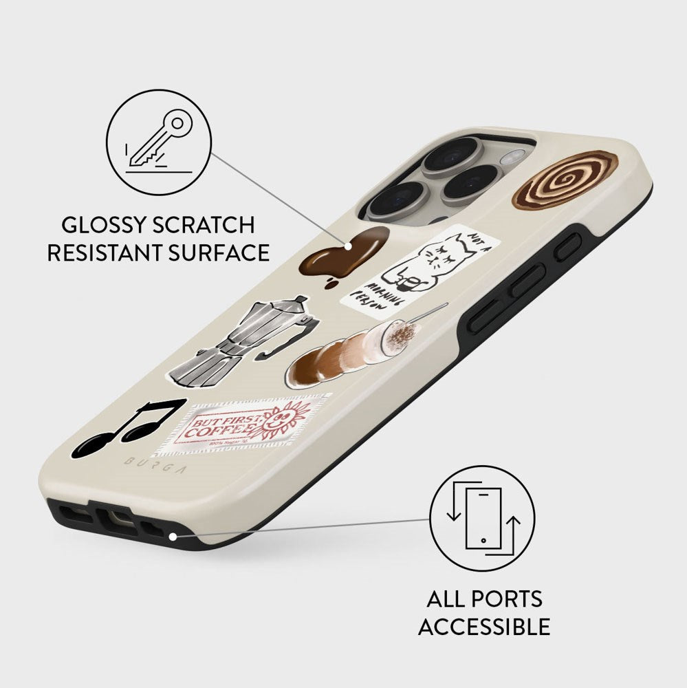 iPhone 16 Pro Burga Tough Fashion Skal - Oat Milk Please