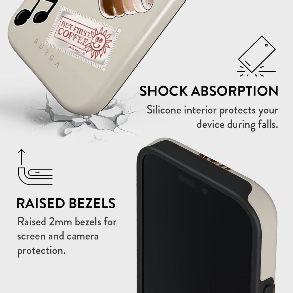 iPhone 16 Pro Burga Tough Fashion Skal - Oat Milk Please
