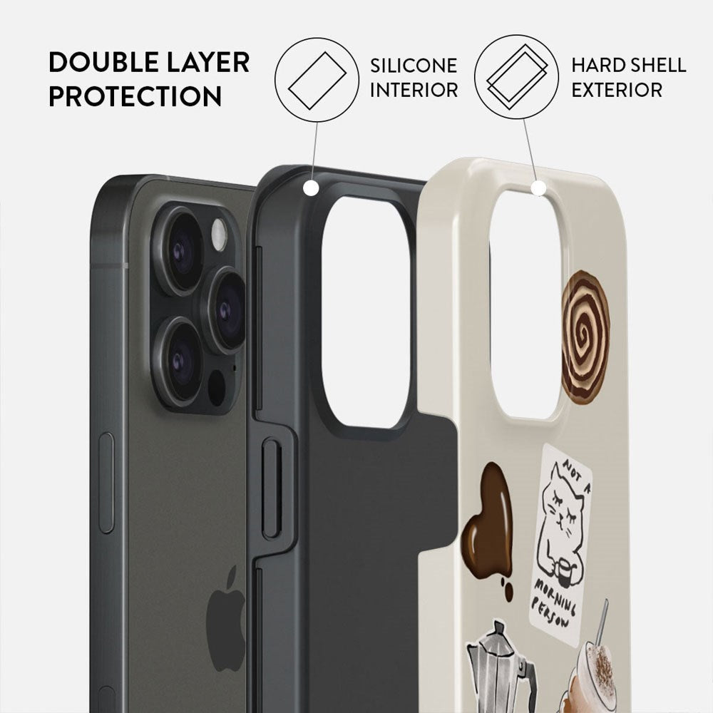 iPhone 15 Pro Burga Tough Fashion Skal - Oat Milk Please