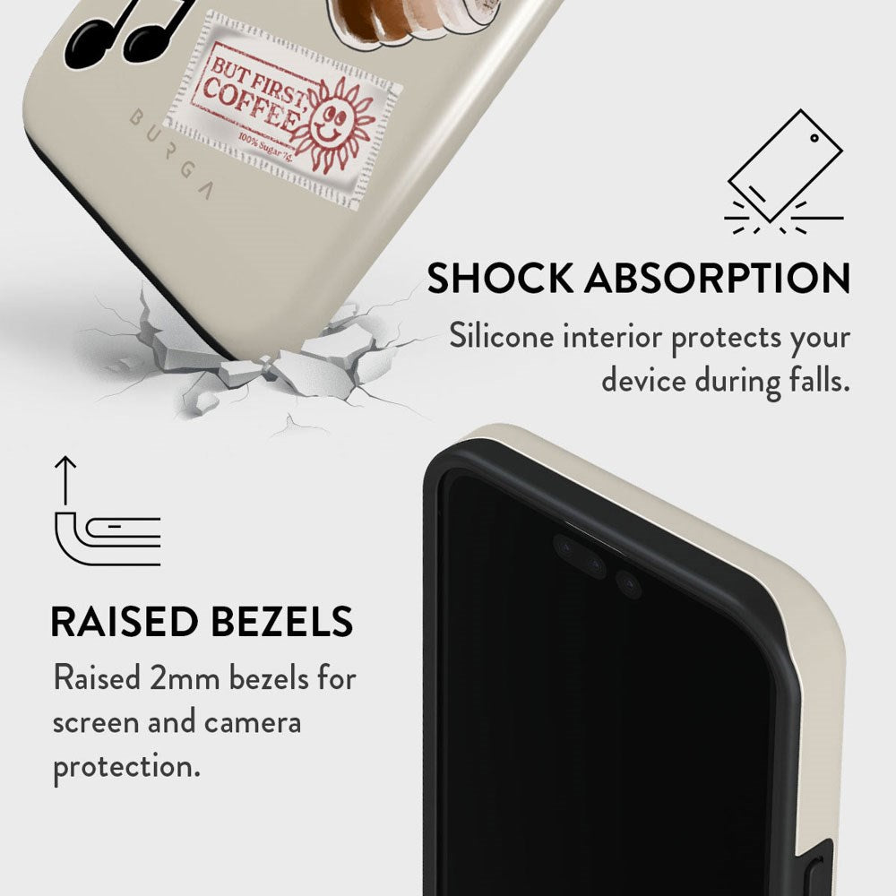 iPhone 15 Pro Burga Tough Fashion Skal - Oat Milk Please