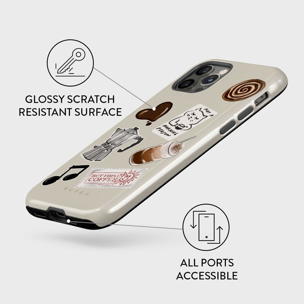 iPhone 12 / 12 Pro Burga Tough Fashion Skal - Oat Milk Please