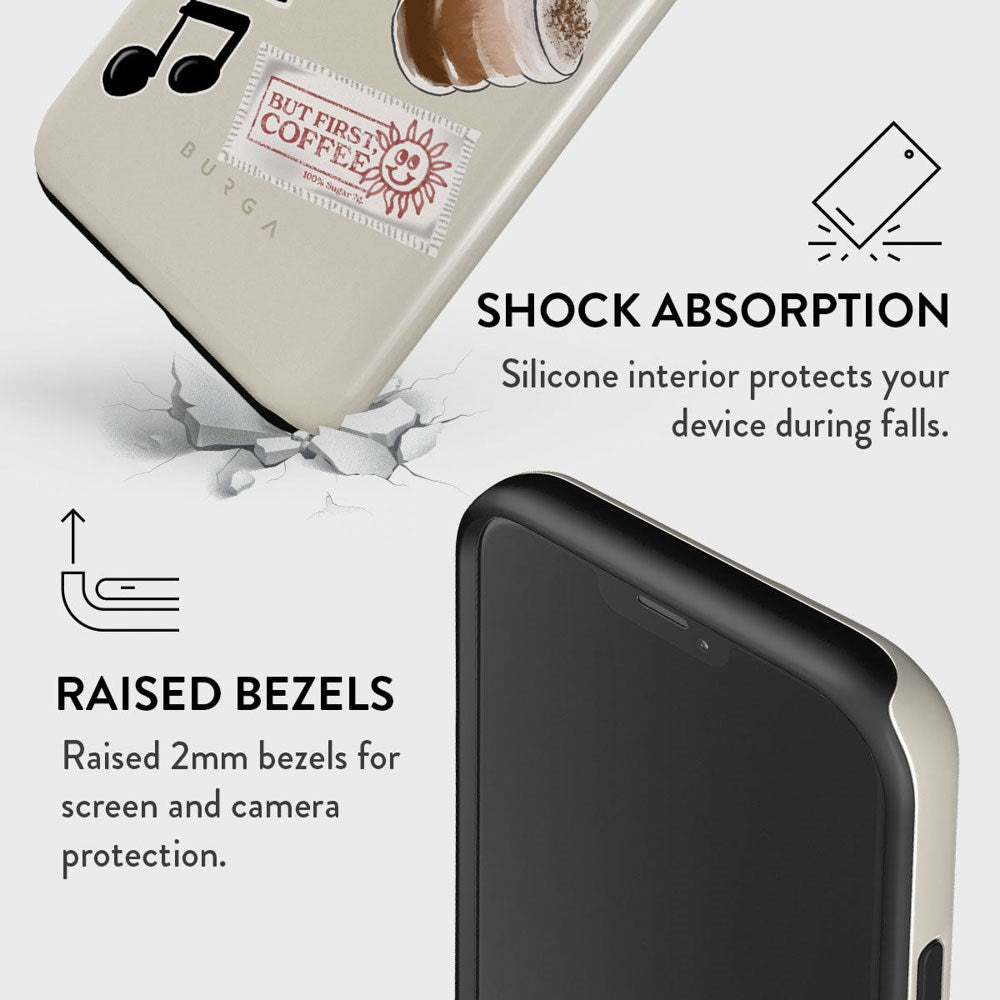 iPhone 12 / 12 Pro Burga Tough Fashion Skal - Oat Milk Please