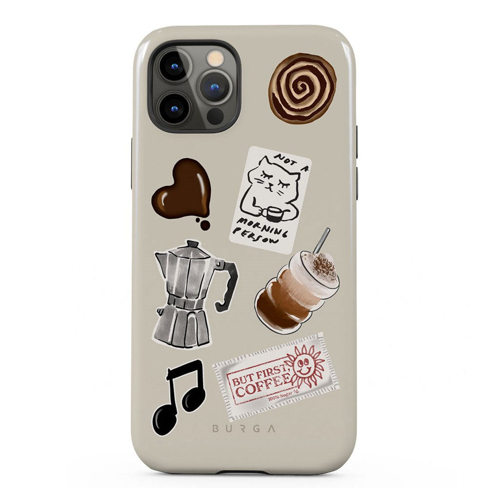 iPhone 12 / 12 Pro Burga Tough Fashion Skal - Oat Milk Please