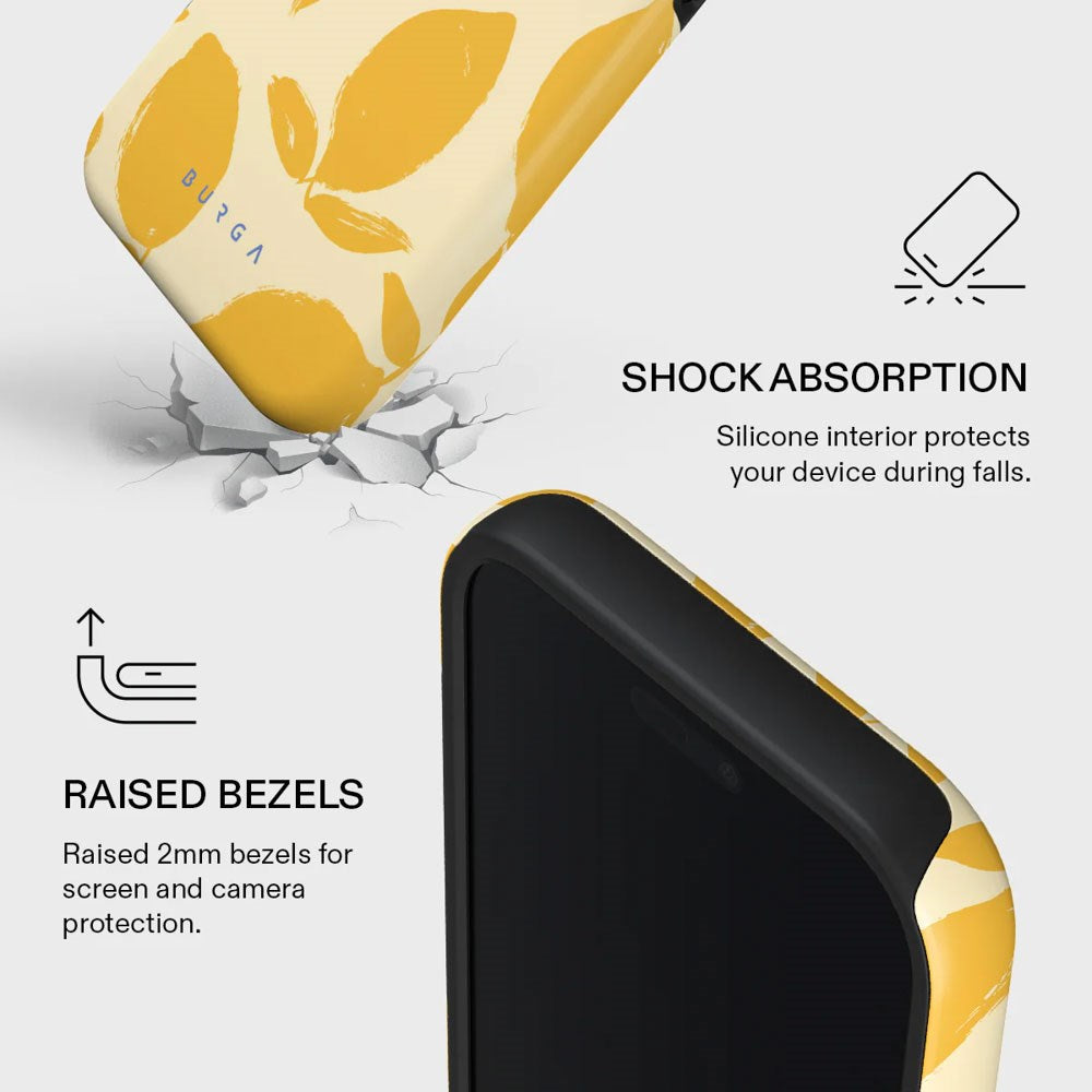 iPhone 17 Pro Burga Tough Fashion Skal - MagSafe Kompatibel - Lemon Tart