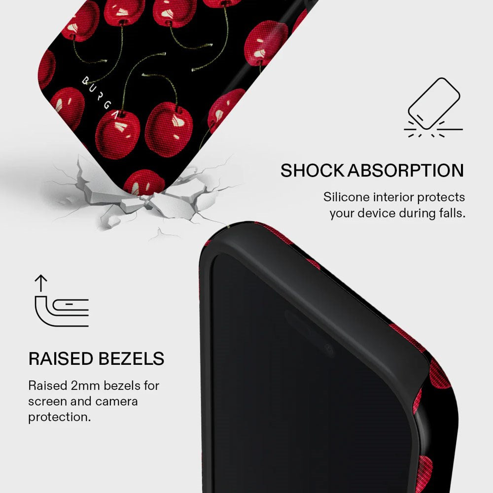 iPhone 17 Pro Burga Tough Fashion Skal - MagSafe Kompatibel - Cherrybomb