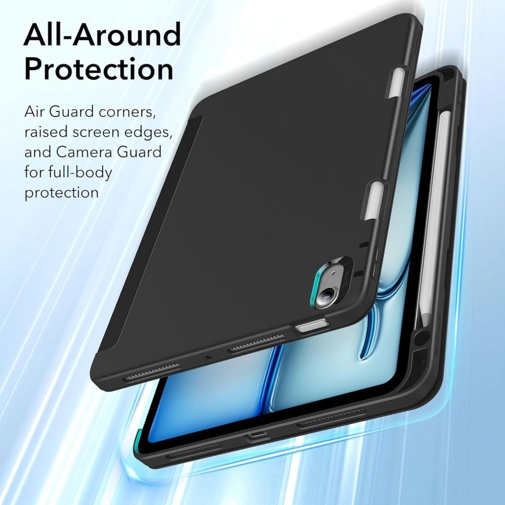 iPad Air 10.9-11" (2025-2020) ESR Rebound Case Med Apple Pencil Holder - Svart