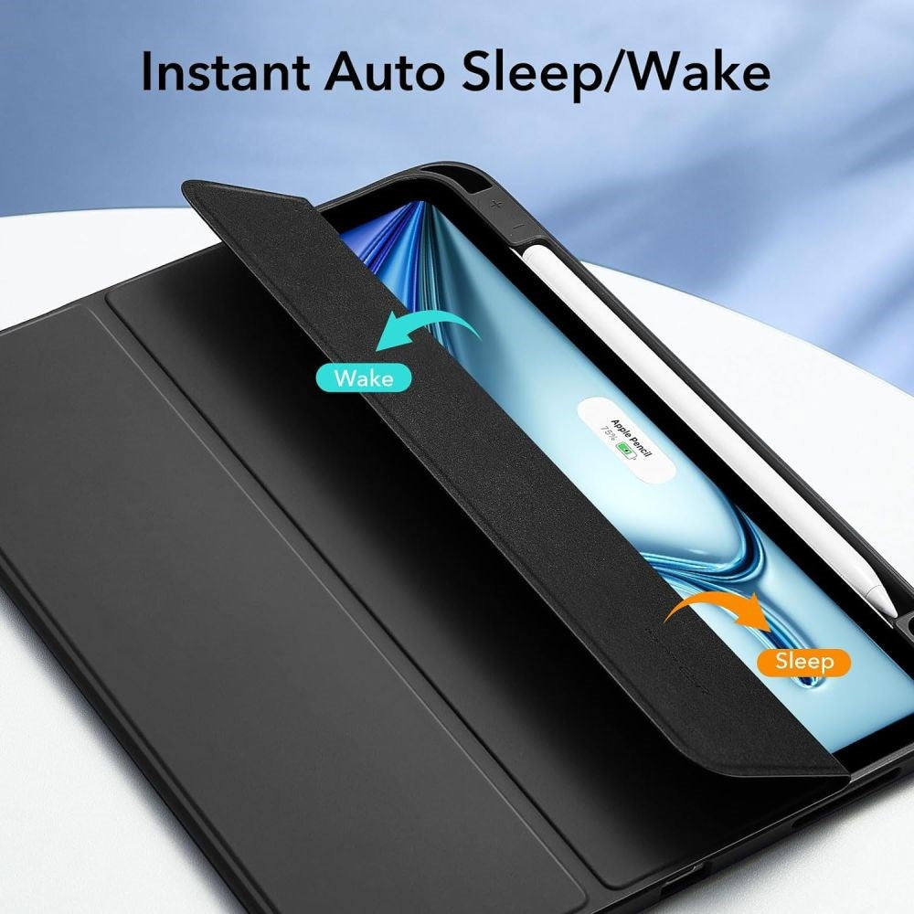 iPad Air 10.9-11" (2025-2020) ESR Rebound Case Med Apple Pencil Holder - Svart