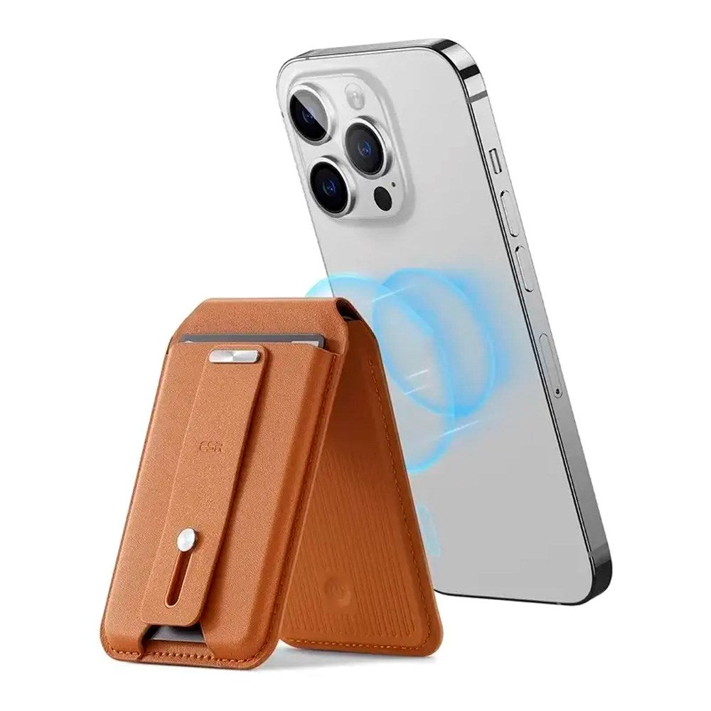 ESR GeoWallet Korthållare m. Ställfunktion - MagSafe Kompatibel - Brun