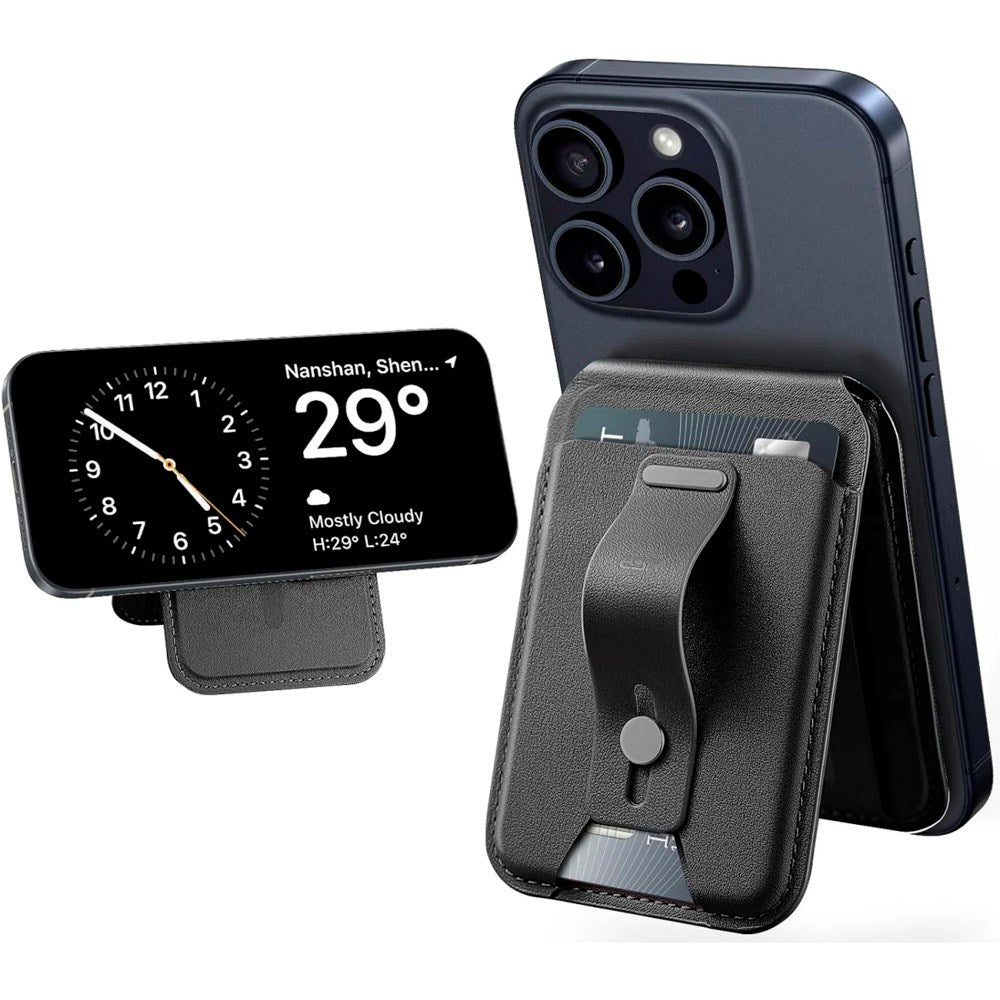 ESR GripWallet Korthållare m. Ställfunktion - MagSafe Kompatibel - Svart