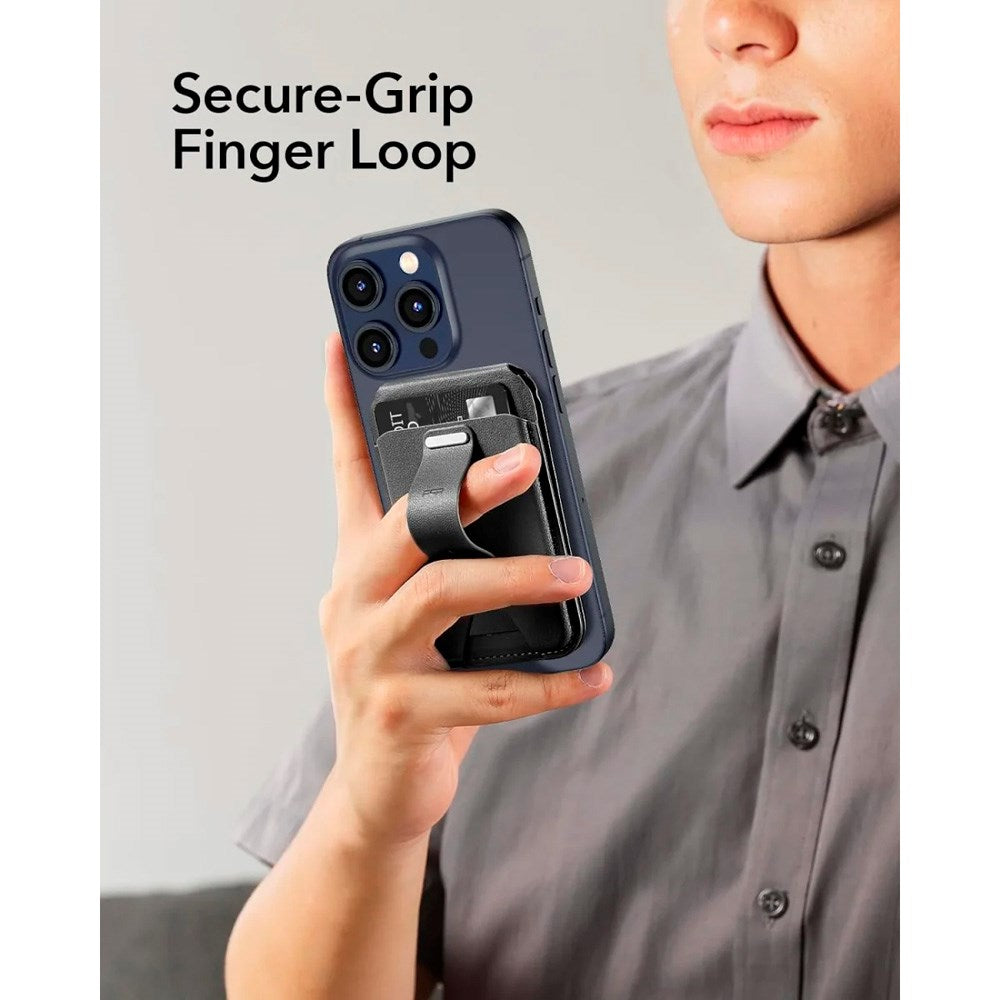 ESR GripWallet Korthållare m. Ställfunktion - MagSafe Kompatibel - Svart