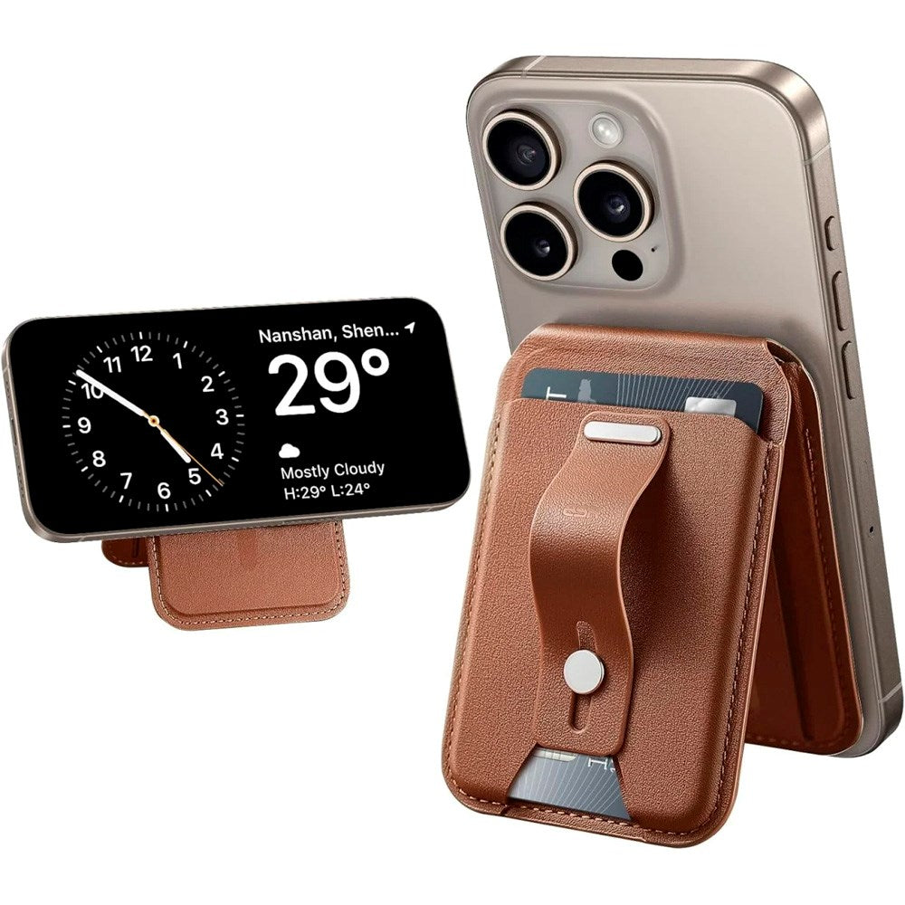 ESR GripWallet Korthållare m. Ställfunktion - MagSafe Kompatibel - Brun