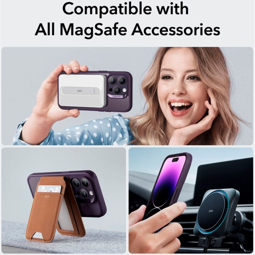 ESR iPhone 14 Pro Classic Hybrid Skal - MagSafe Kompatibel - Genomskinlig / Lila