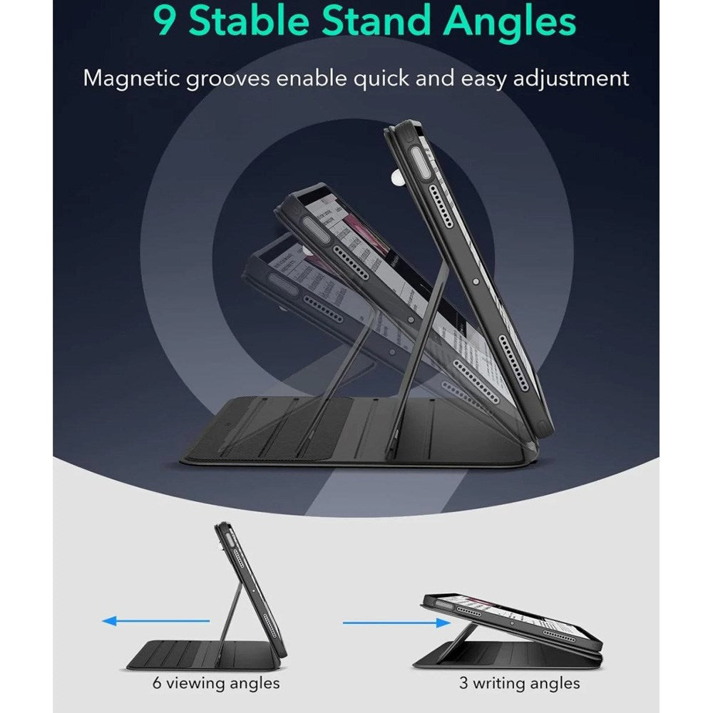 ESR iPad Air 11" (2025 / 2024) / Air 10.9" (2022 / 2020) Shift Fodral m. Avtagbar Skal - Svart