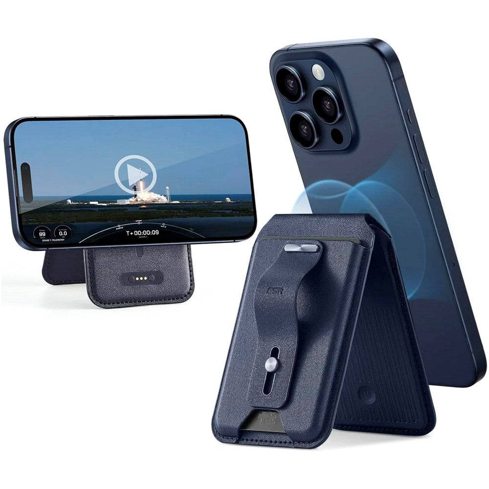 ESR GeoWallet Korthållare m. Ställfunktion - MagSafe Kompatibel - Blå