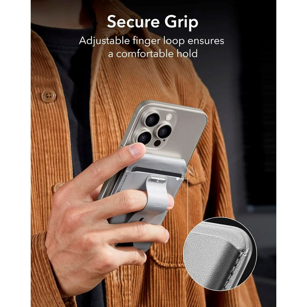 ESR GeoWallet Korthållare m. Ställfunktion - MagSafe Kompatibel - Grå